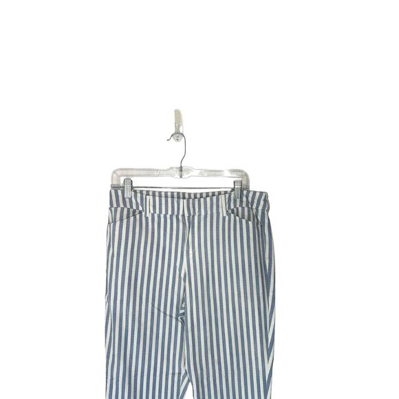 Old Navy Blue White Striped Career Office Straight Leg Pixie Dress Pants Size 12 - Picture 4 of 13